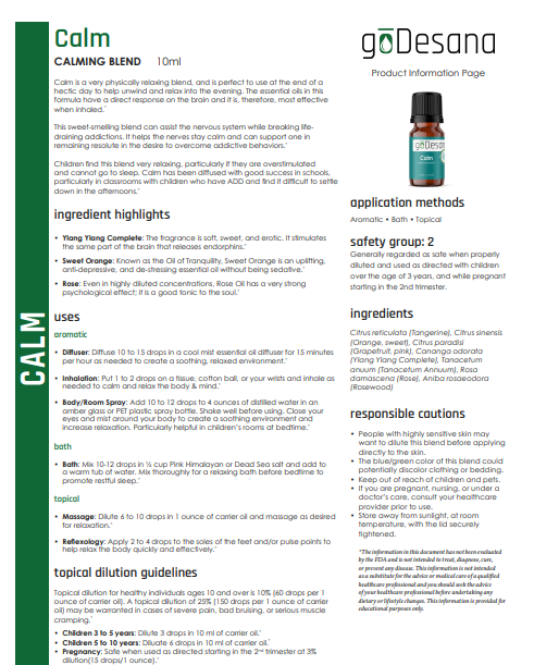 Calm Anxiety & Stress Relief Essential Oil