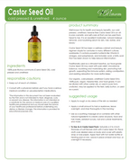 Organic Castor Seed Oil – Cold-Pressed & Hexane-Free