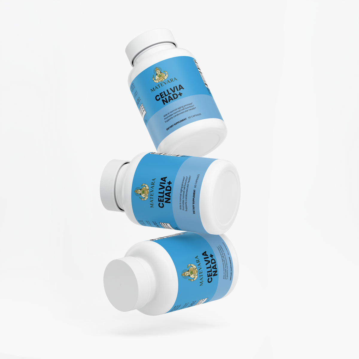 Cellvia NAD+ 500mg: Cellular Energy, Metabolism, Quercetin & Resveratrol | 60 Ct
