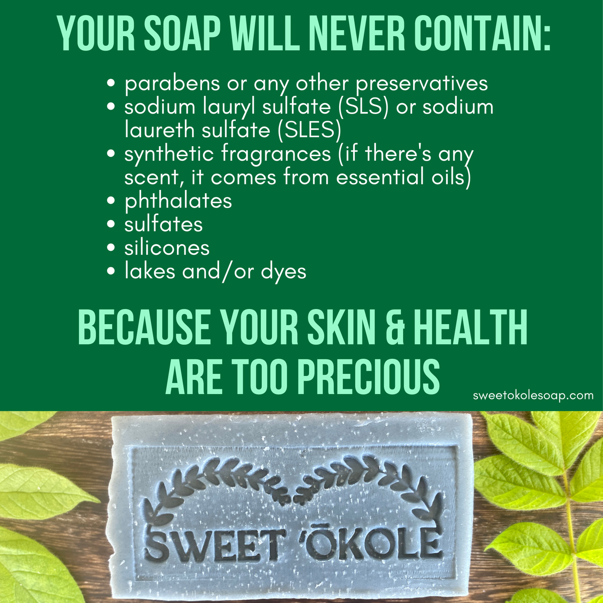 Charcoal Soap Tea Tree Soap, Microbiome Friendly Cleanser Bar