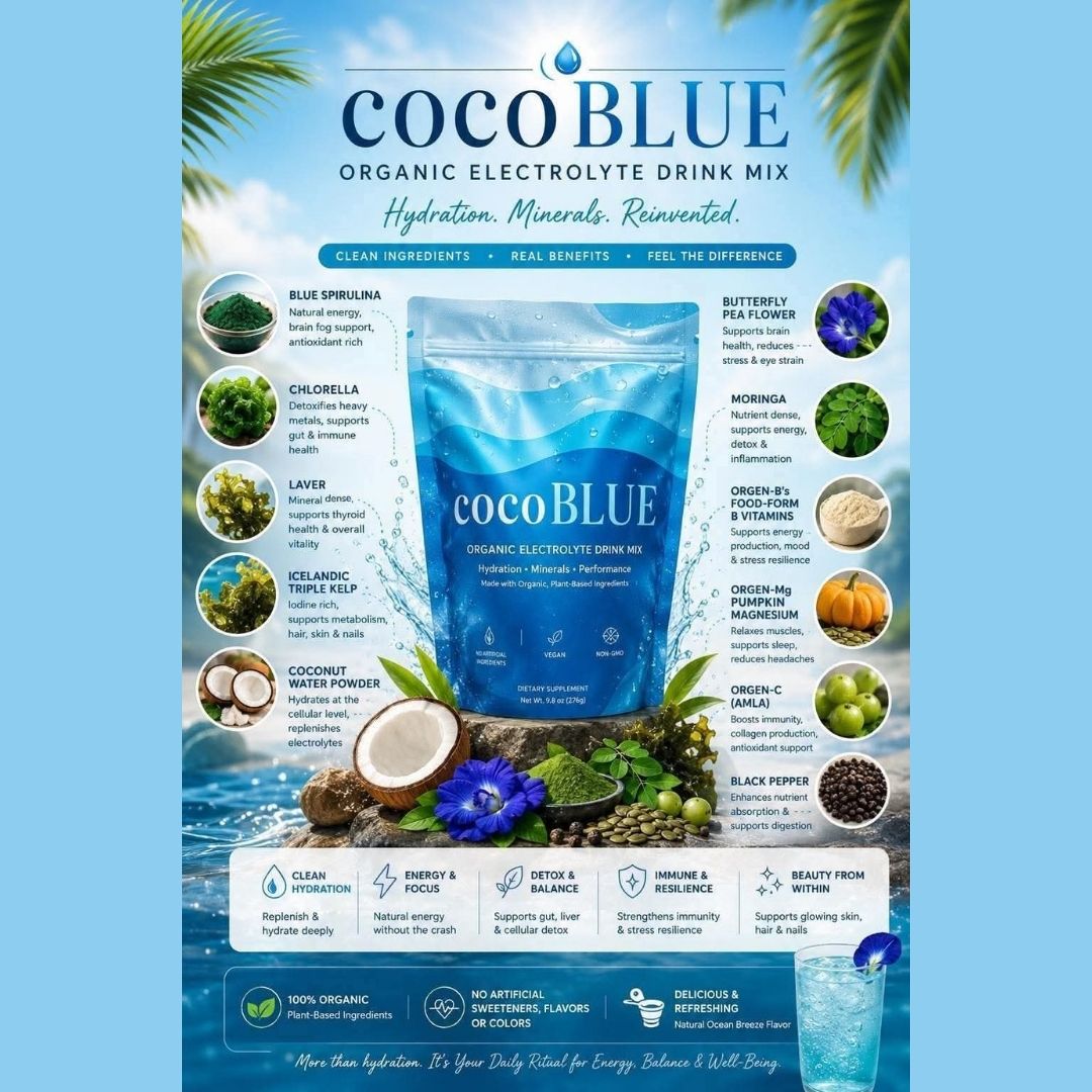 cocoBLUE Anti-Fatigue Cell Fuel & Electrolyte Powder - Add Stur for Flavoring