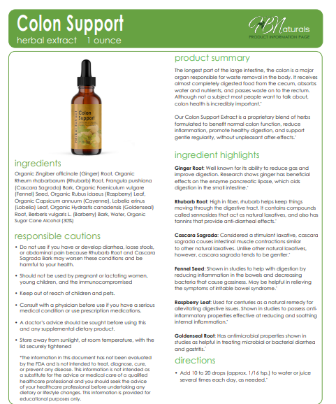Colon Support - Supports Your Body's Gut and Regularity Naturally