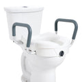 VEVOR Raised Toilet Seat, 5 Height Raised, 350 lbs Weight Capacity, for Round and Elongated Toilet, Twist Lock Installation,19.1