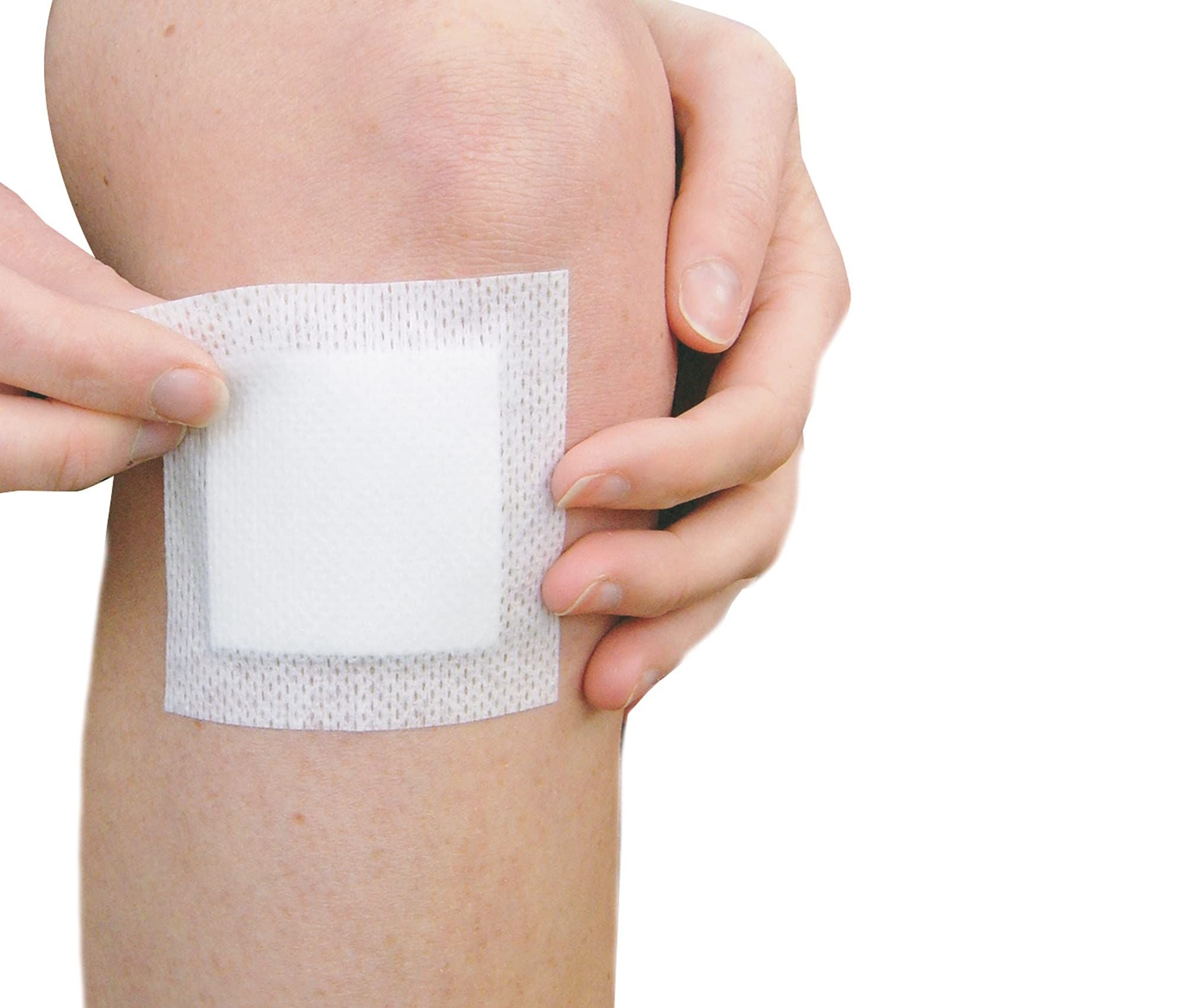 Island Dressing. Case of 100 Adhesive Dressings 2 x 2 for Wound Protection. Sterile dressings with Non-Adherent Island pad. Sing