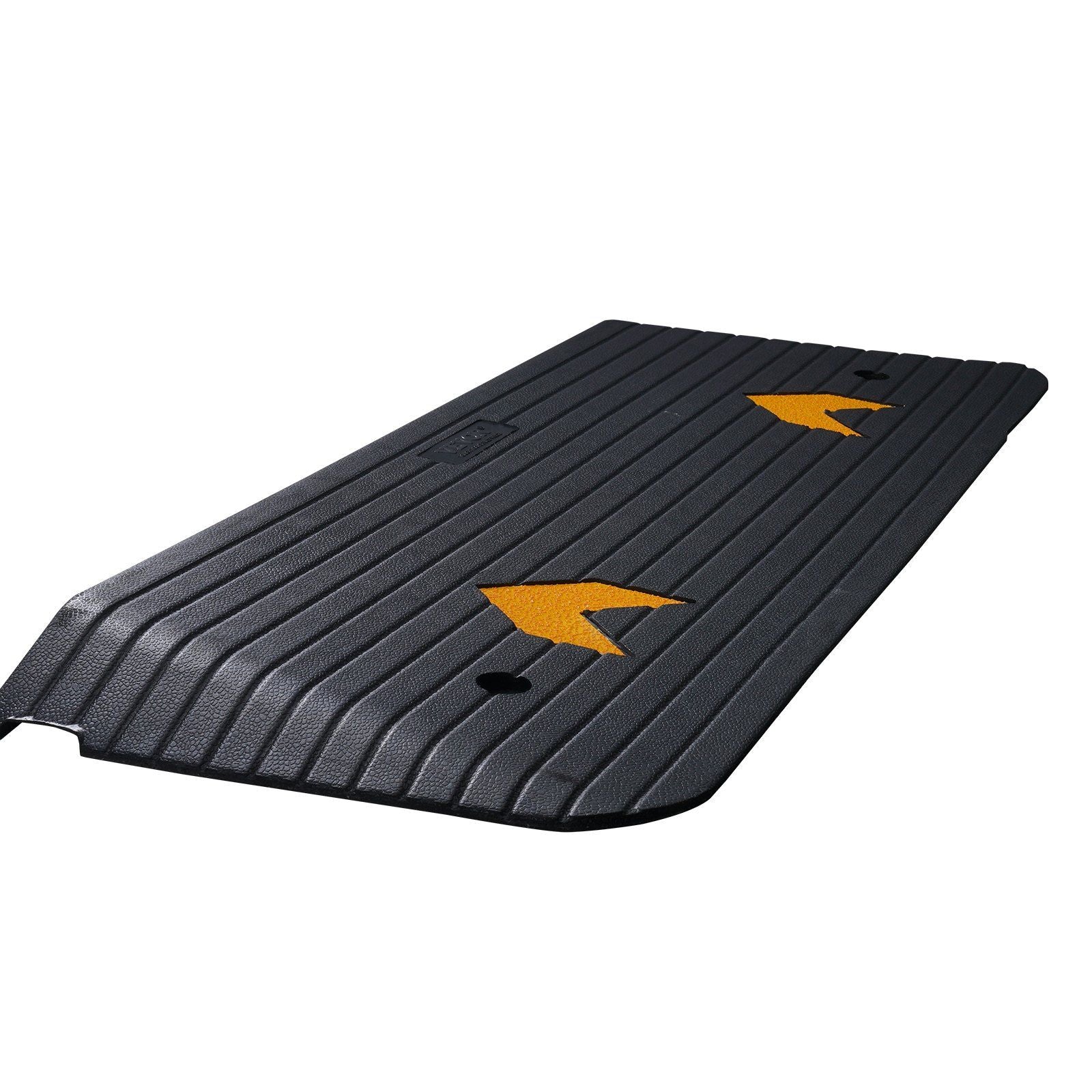 VEVOR Rubber Threshold Ramp, 2 Rise Threshold Ramp Doorway, Recycled Rubber Power Threshold Ramp Rated 33069 lbs Load Capacity, 