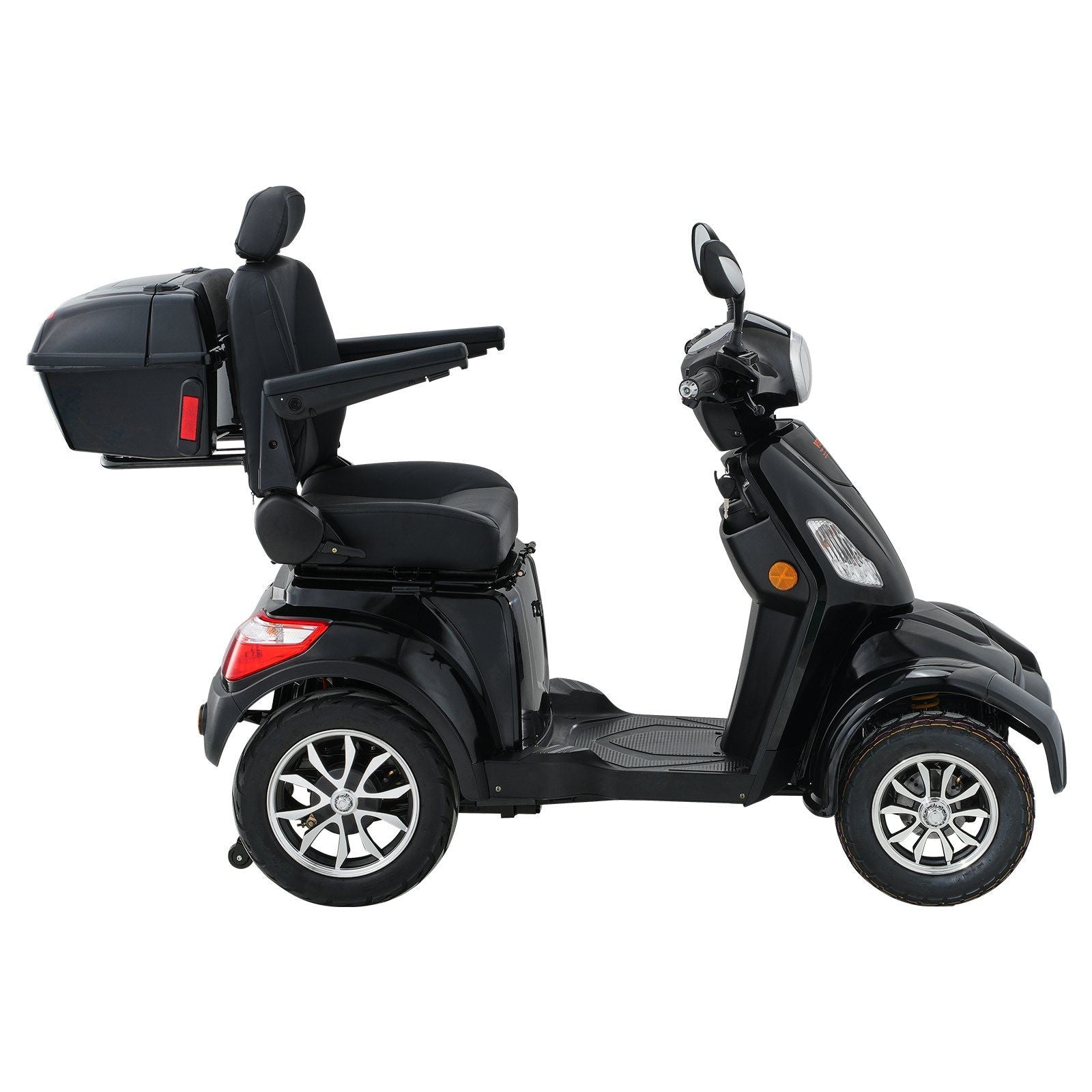 VEVOR Heavy Duty 4-Wheel Mobility Scooters for Seniors & Adults 500lbs Capacity - 31 Miles 3-Speed Long Range, 800W All Terrain 