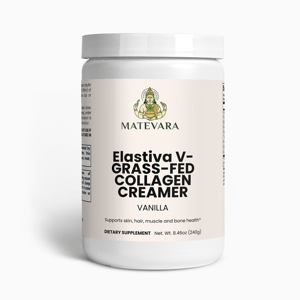Elastiva V Grass-Fed Collagen Creamer, Vanilla Flavor |Dietary Supplement Powder