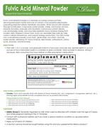 Fulvic Acid Mineral Liquid & Powder - Chelates Heavy Metals, 70+ Minerals & Electrolytes