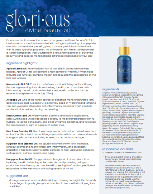 Glorious Divine Facial Serum with Plant Peptides