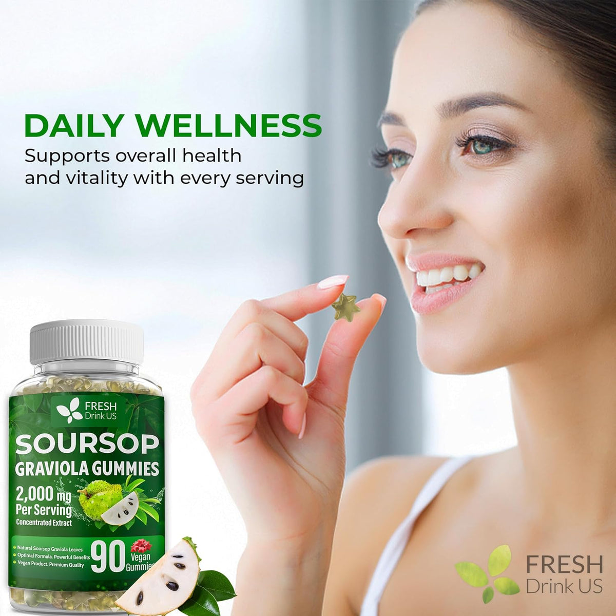 Premium 90 Soursop Graviola Gummies