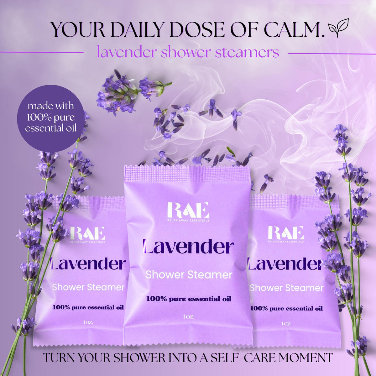 Lavender Shower Steamers 6-Pack | Aromatherapy Spa | Gift for her | Relaxing | Natural Essential Oils
