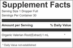 BioWizdom Valerian Root Tincture 1 oz Bottle