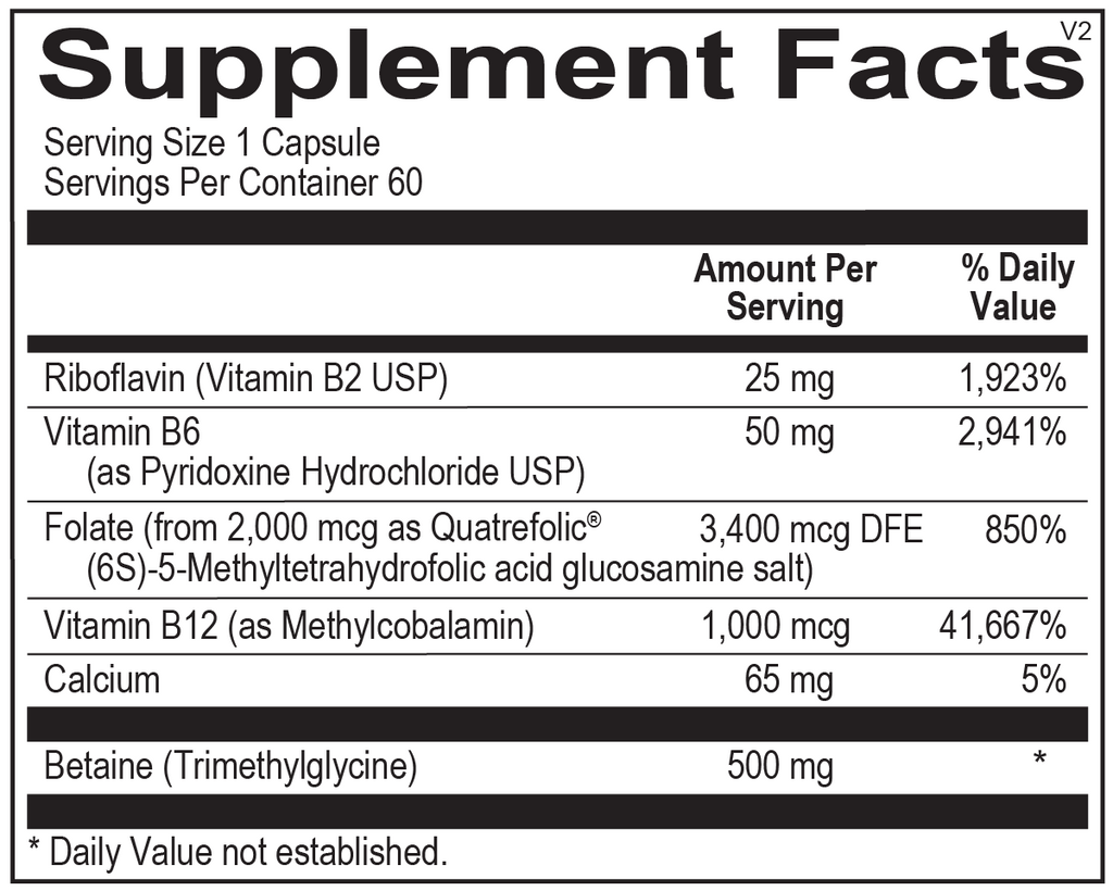 Ortho Molecular Methyl CpG Cardiovascular Health 60 capsules