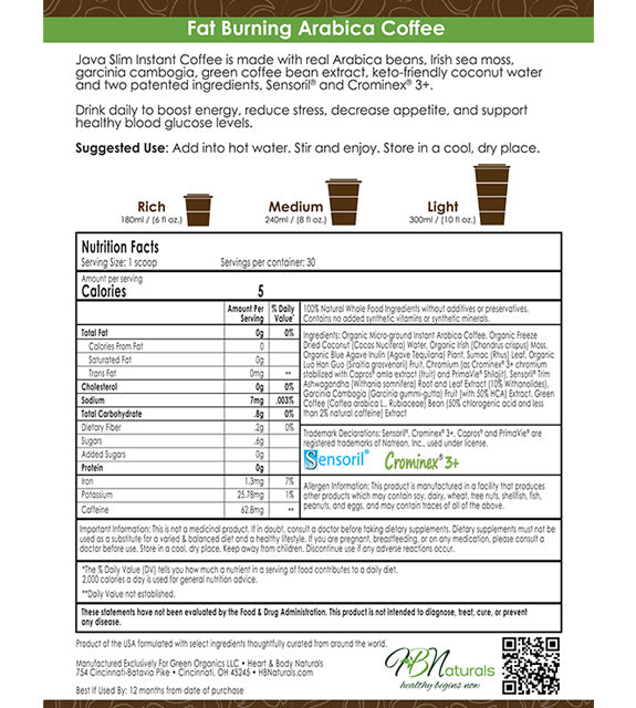 Java Slim Fat Burning Coffee