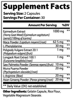 Maximus Horny Goat Weed Blend | Men's Vitality Capsules | 60 Count