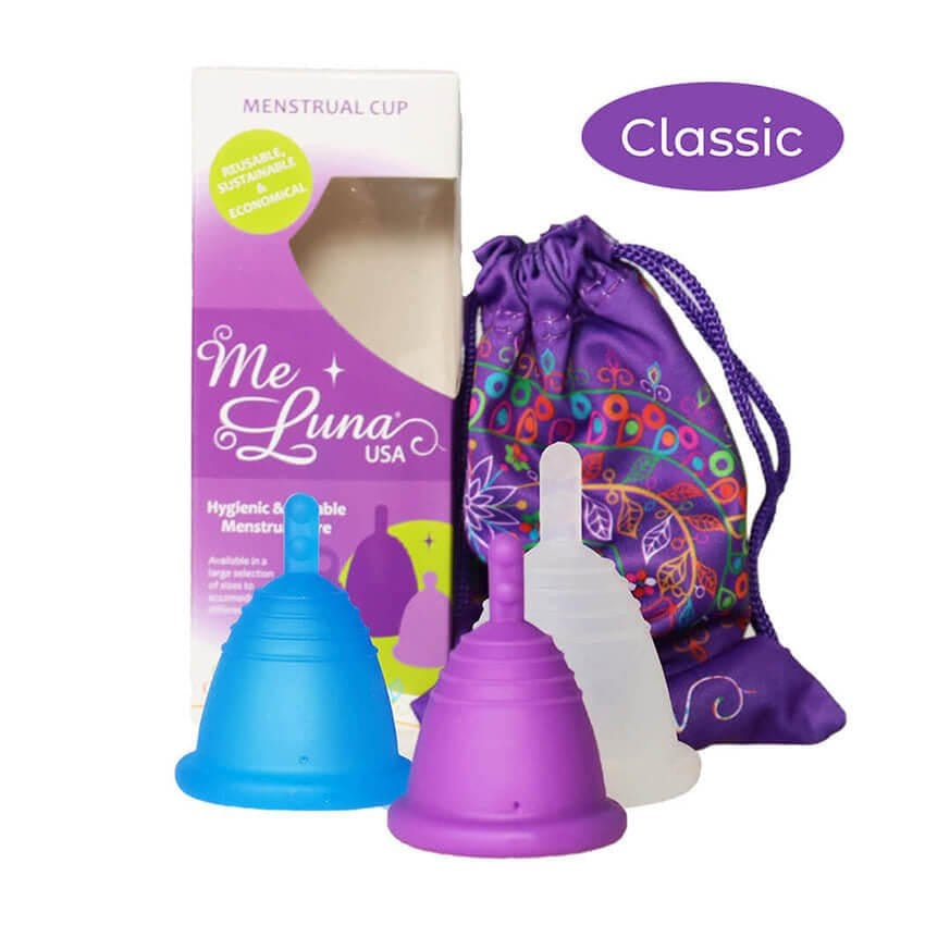 MeLuna Low Cervix Menstrual Cup | Shorty | Classic | Stem Handle