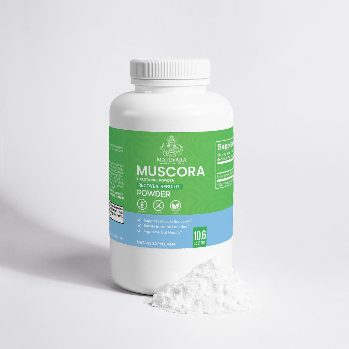 Muscora L-Glutamine Powder | Muscle Recovery & Immune Support | 300g