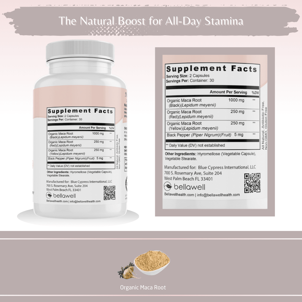 Organic Maca Root Complex by Bellawell