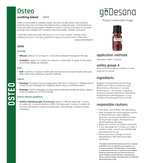 Osteo Soothing Essential Oil Blend - For Rheumatism, Arthritis, Gout (Anti-Hematoma)