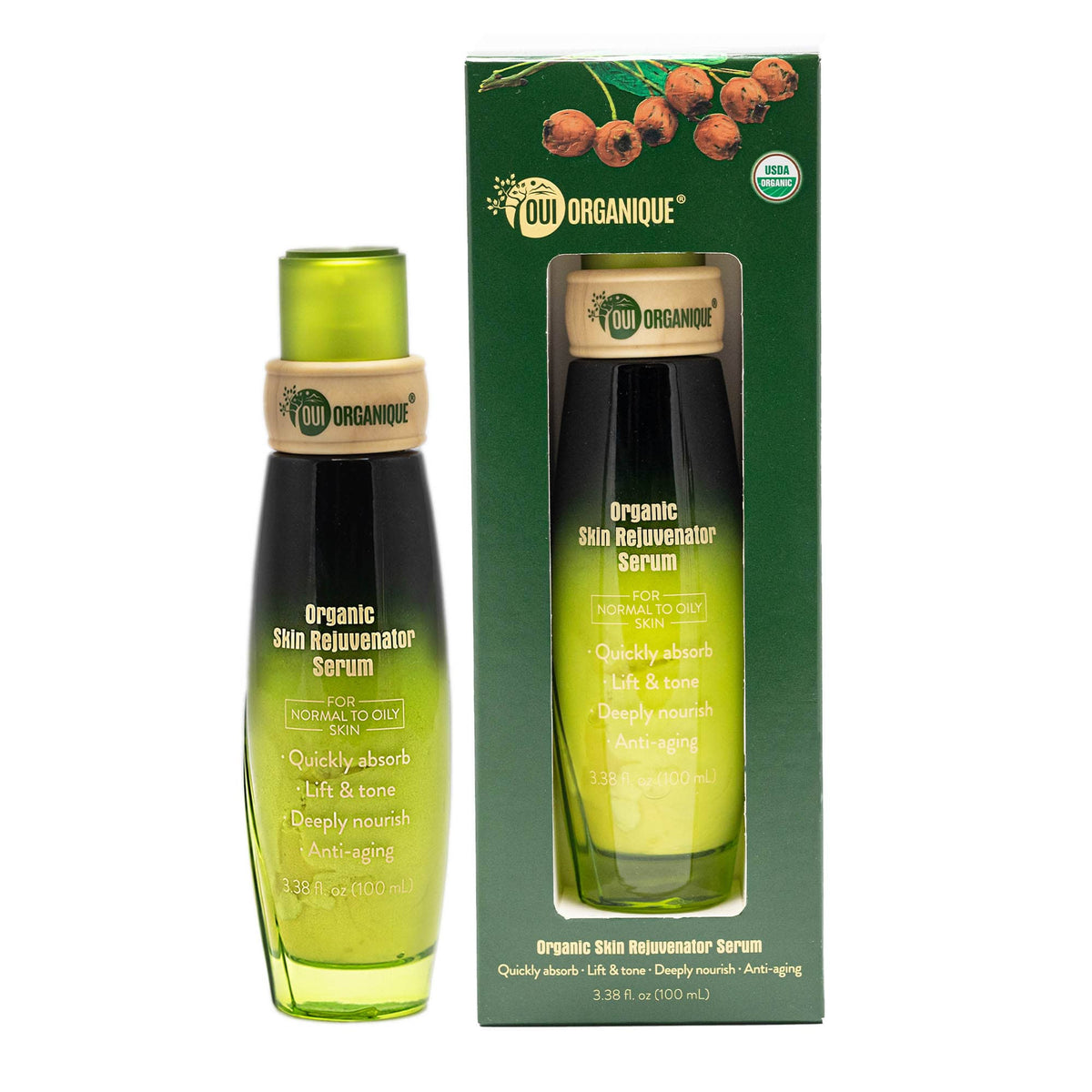 Certified Organic Skin Rejuvenator Serum Anti aging natural sunscreen alternative Botanical retinol
