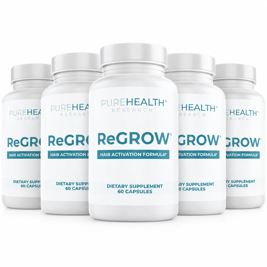 ReGrow Hair Growth Vitamins with Biotin, Hair Supplement by PureHealth Research