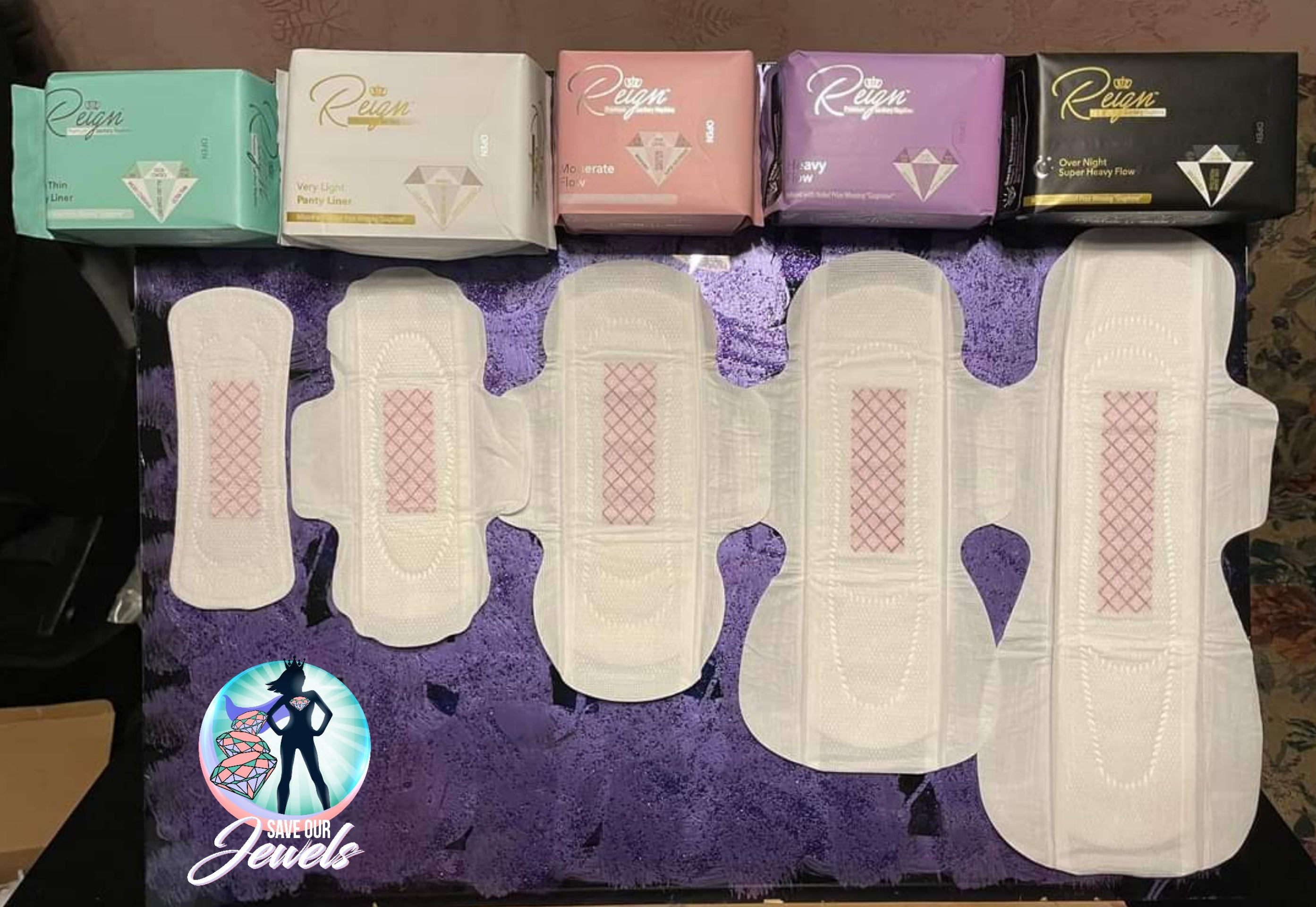 Moderate Flow Reign Premium Sanitary Napkins (10 Per Pack)