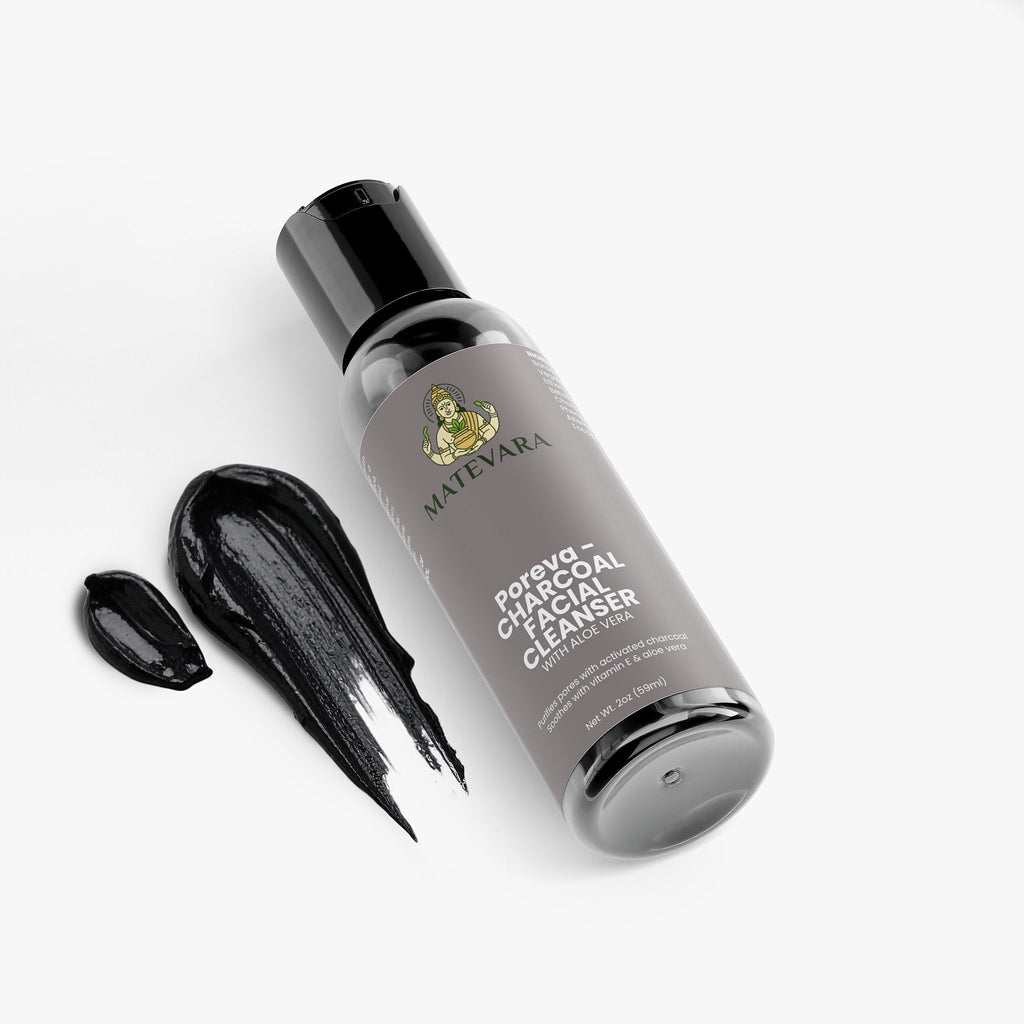 Poreva Charcoal Facial Cleanser | Paraben-Free Deep Cleansing Gel | 2 oz