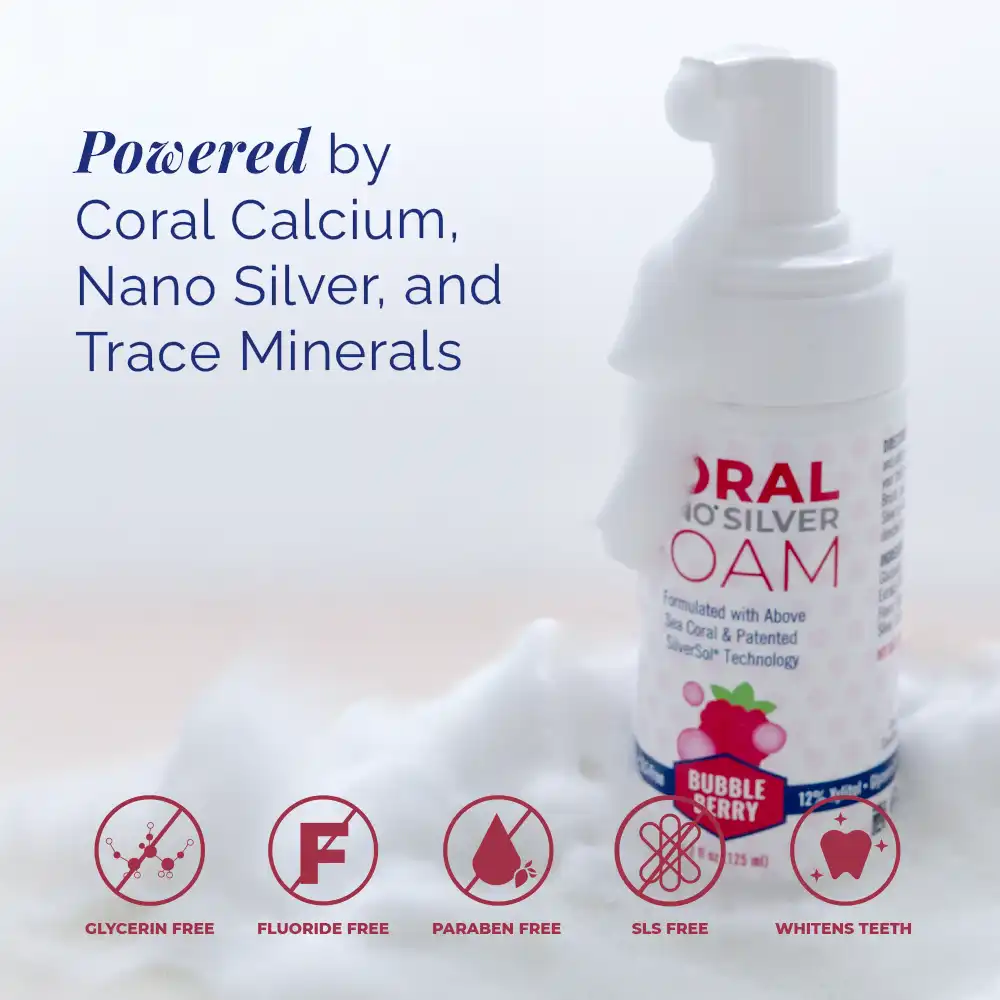 Fluoride Free Foaming Bubble Berry Kids Toothpaste with Xylitol & Nano Silver