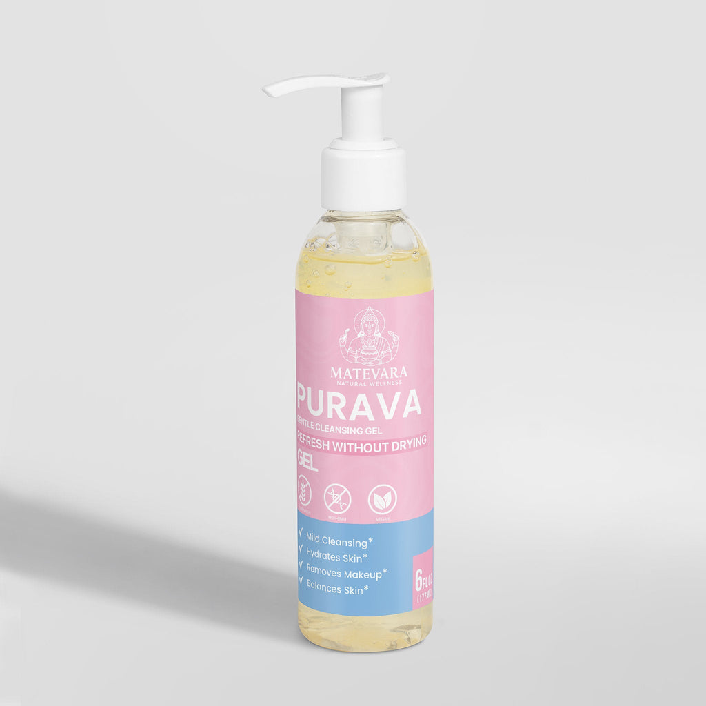 Purava Gentle Cleansing Gel | Oil-Free Formula | 6 fl oz