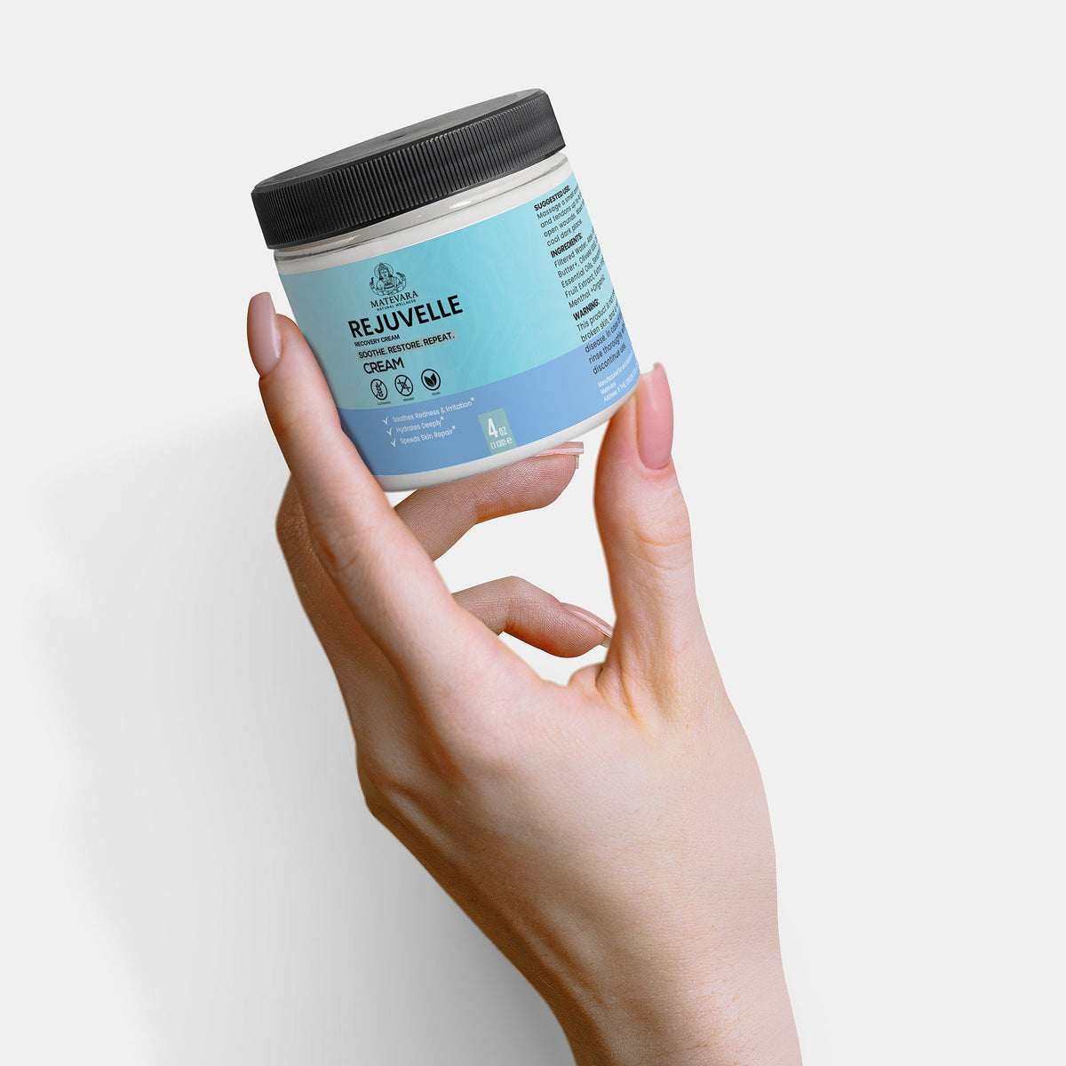 Rejuvelle Recovery Cream | Hydrating Skin Moisturizer | 4 oz