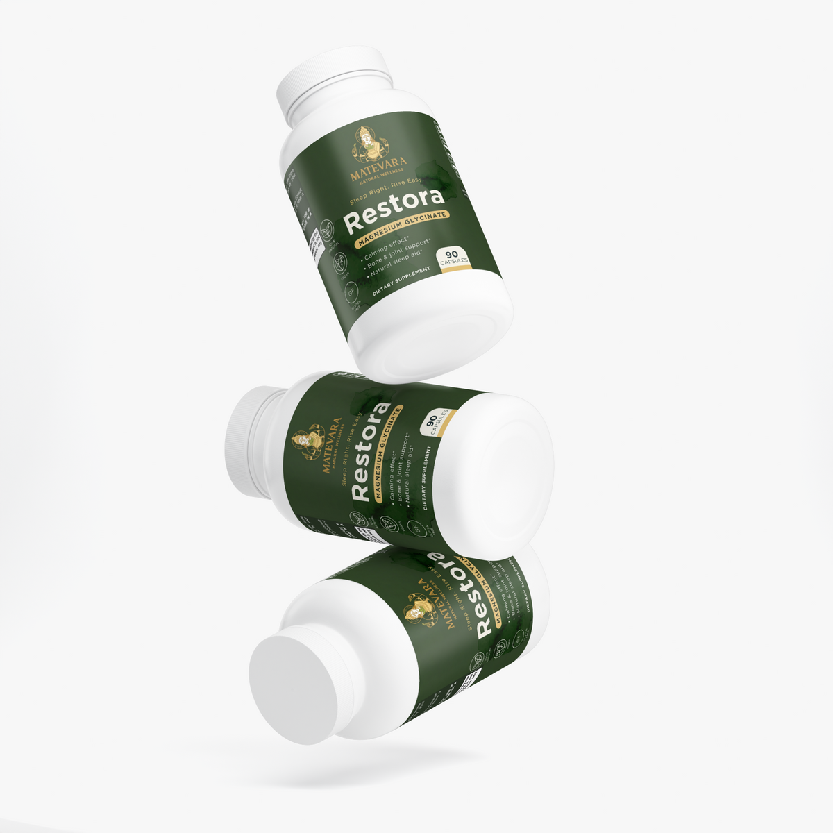 Restora Magnesium Glycinate | 90 Vegetarian Capsules