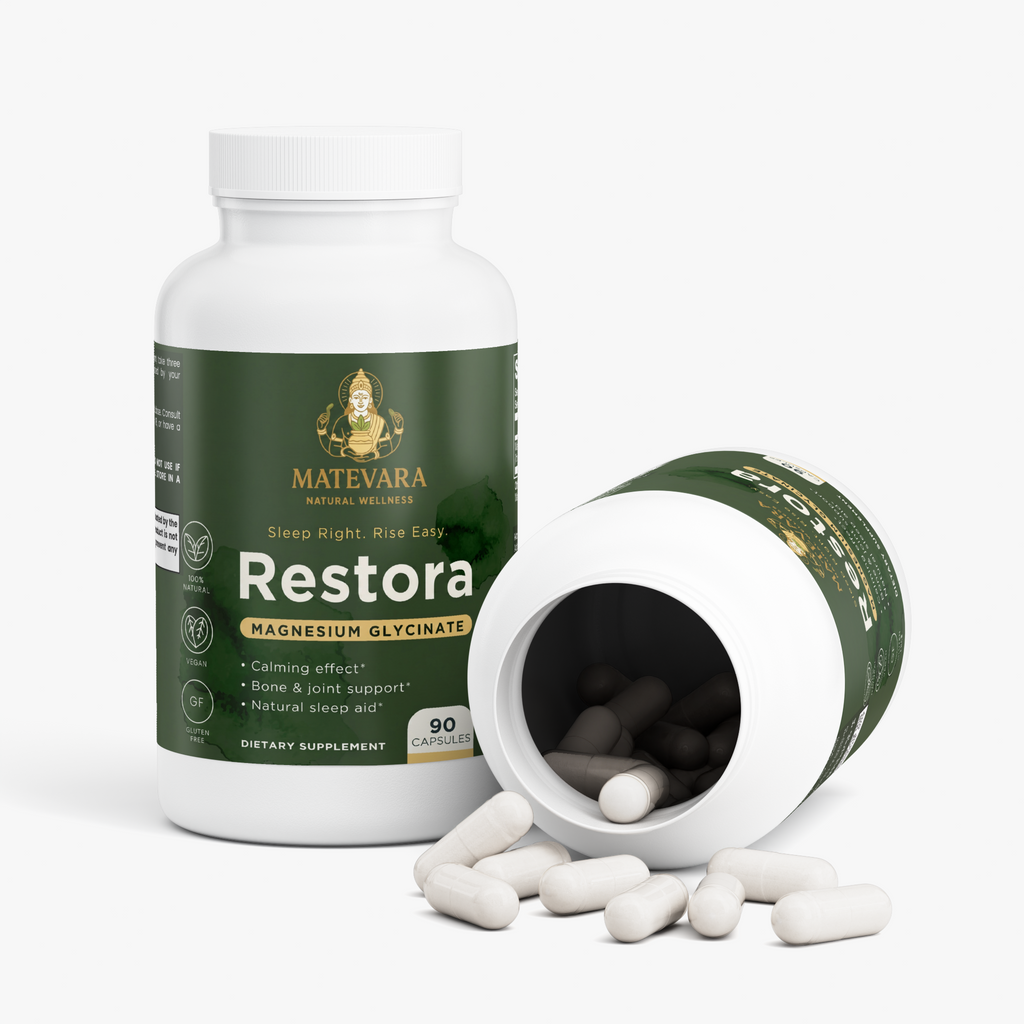 Restora Magnesium Glycinate | 90 Vegetarian Capsules