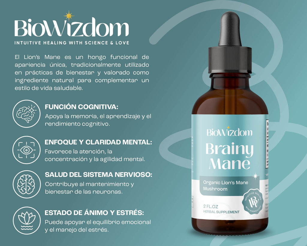 BioWizdom Brainy Mane Tincture 2 oz Bottle