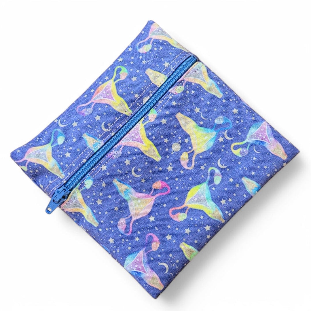 Zippered Menstrual Cup Pouch | Uterus & Advocacy Prints