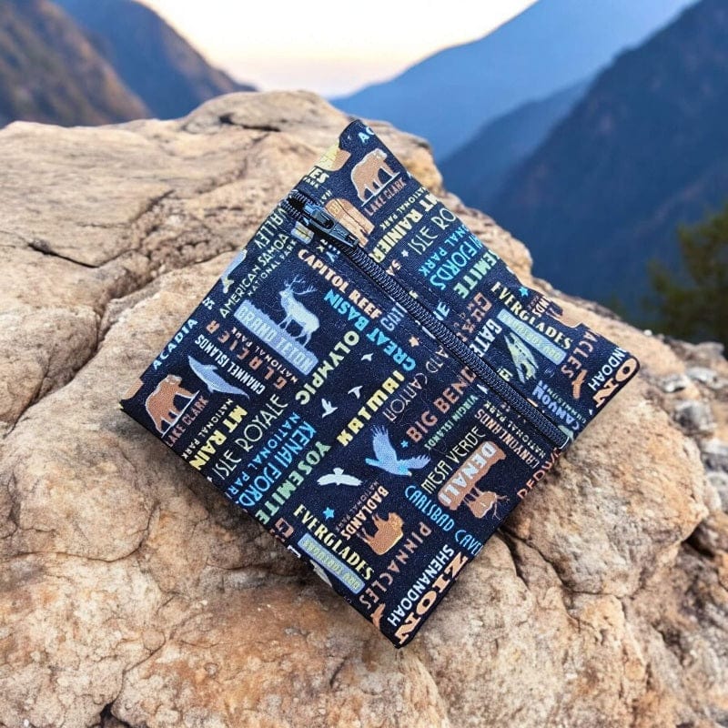 Zippered Menstrual Cup Pouch | Nature Prints