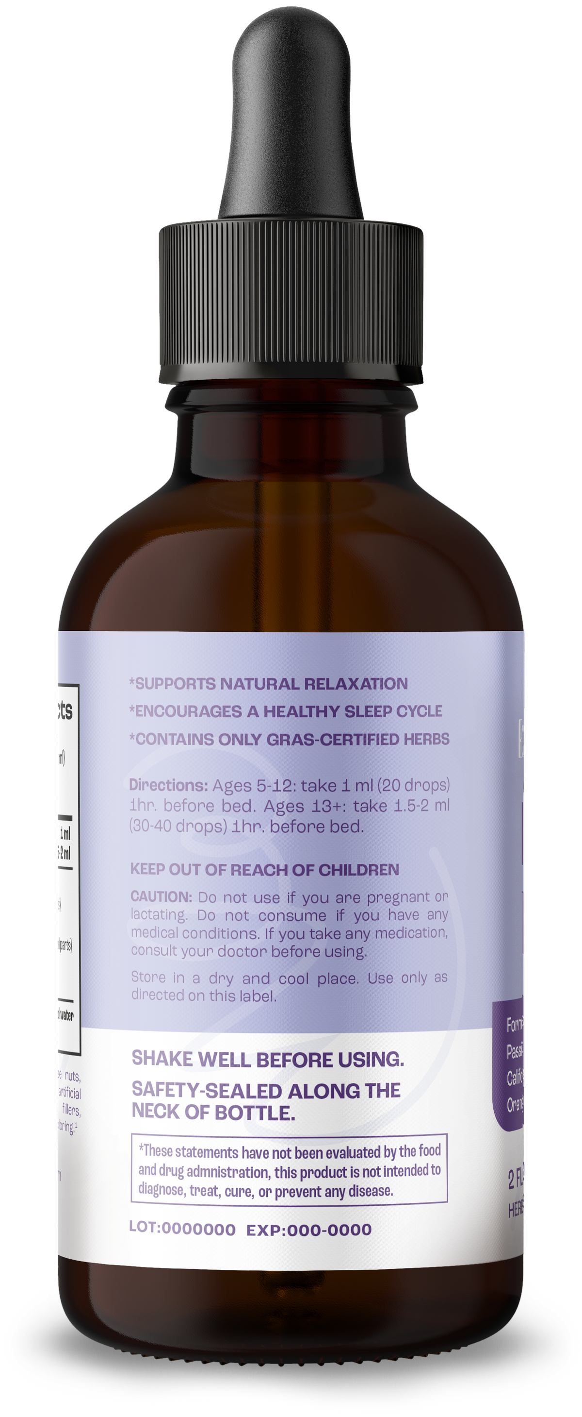 BioWizdom Bed Time Melatonin Free Sleep Tincture 2 oz