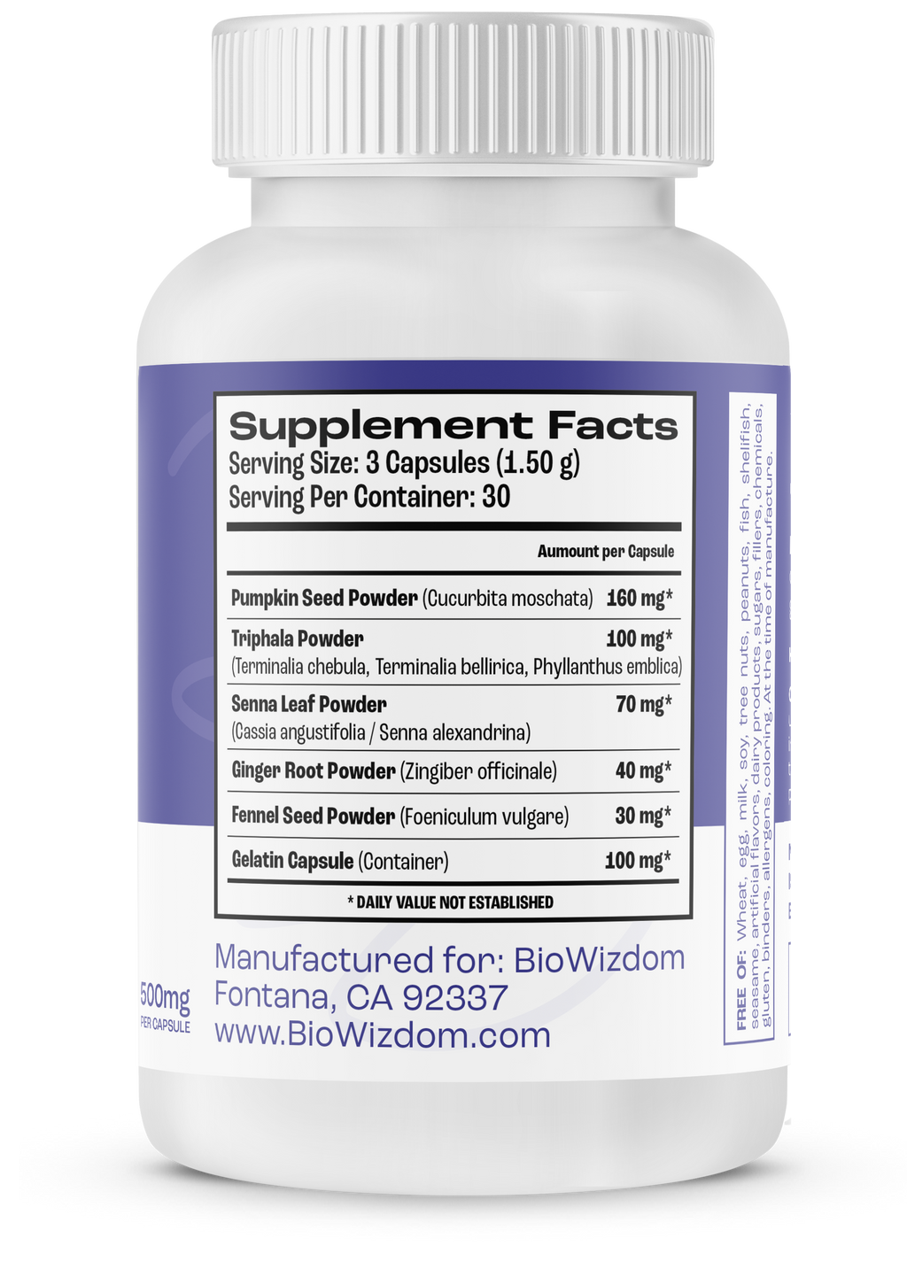 BioWizdom HolistiLax (90 caps)