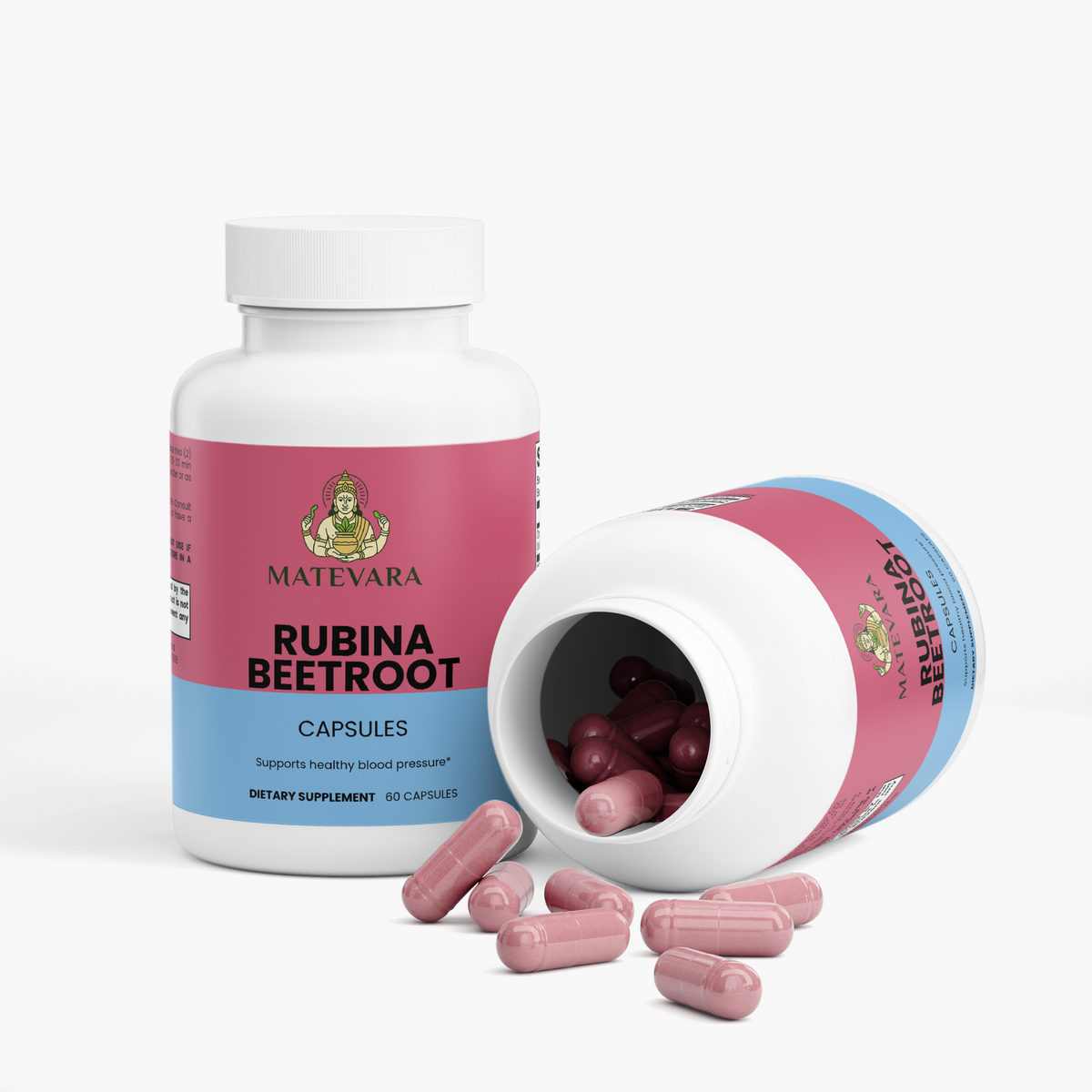 Rubina Organic Beetroot Capsules |Vegetarian Supplement | 60 Count