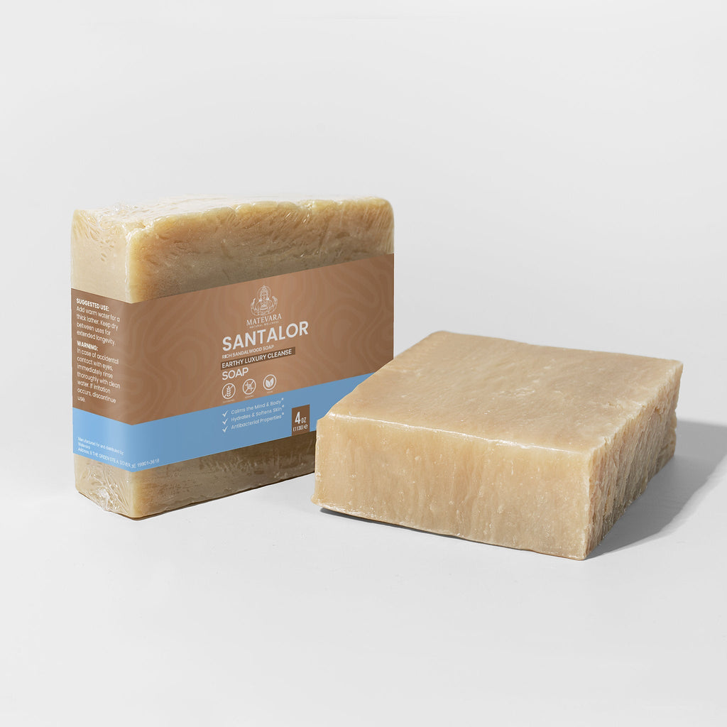Santalor Rich Sandalwood Soap |Gentle Cleansing Bar for Sensitive Skin | 4 oz