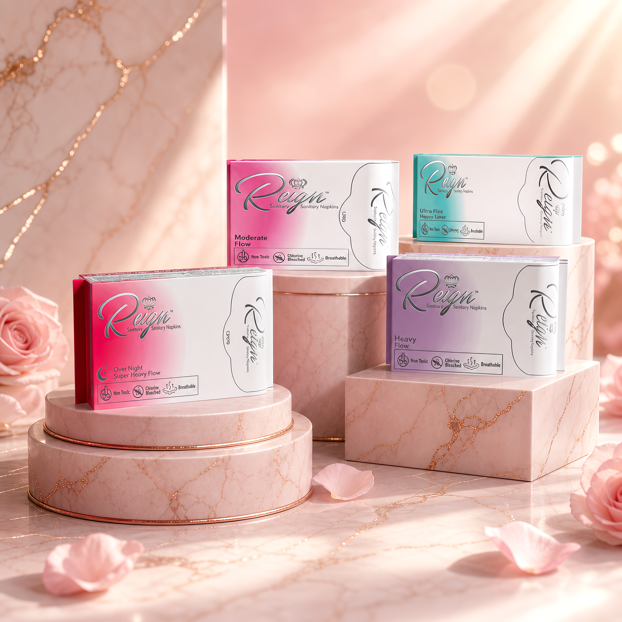 4-Pack Reign Premium Sanitary Napkins
