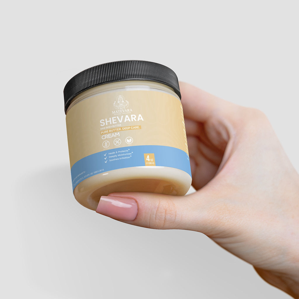 Shevara Organic Raw Shea Butter | Unrefined, 100% Natural |4 oz