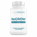 PUREHEALTH RESEARCH ReGrow Hair Growth Vitamins – Biotin, Saw Palmetto & Collagen – 60 Capsules