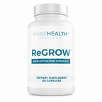 PUREHEALTH RESEARCH ReGrow Hair Growth Vitamins – Biotin, Saw Palmetto & Collagen – 60 Capsules