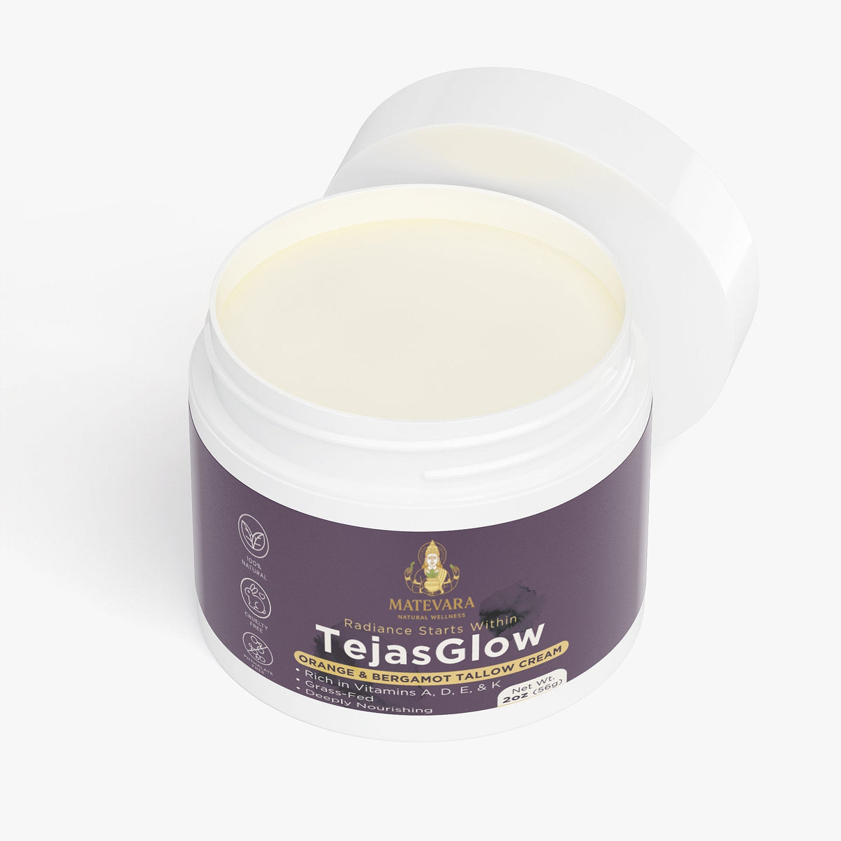 TejasGlow Tallow Cream | Moisturizing Body Cream | 2 oz