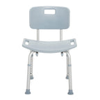 Bathroom Safety Shower Tub Bench Chair with Back, Gray