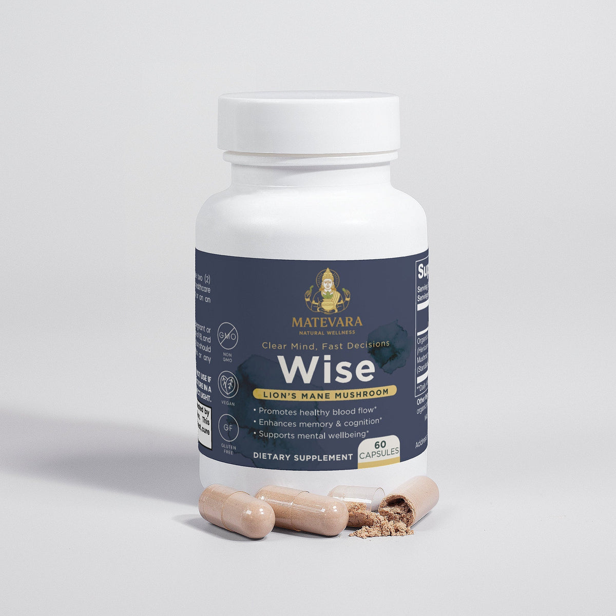 Premium Lion's Mane Mushroom | Vegan Capsules | 60 Count