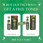 Buy one Organic Facial Cleansing Gel 100ml, and get one Organic pH balancing Facial Toner 40ml for free!!!