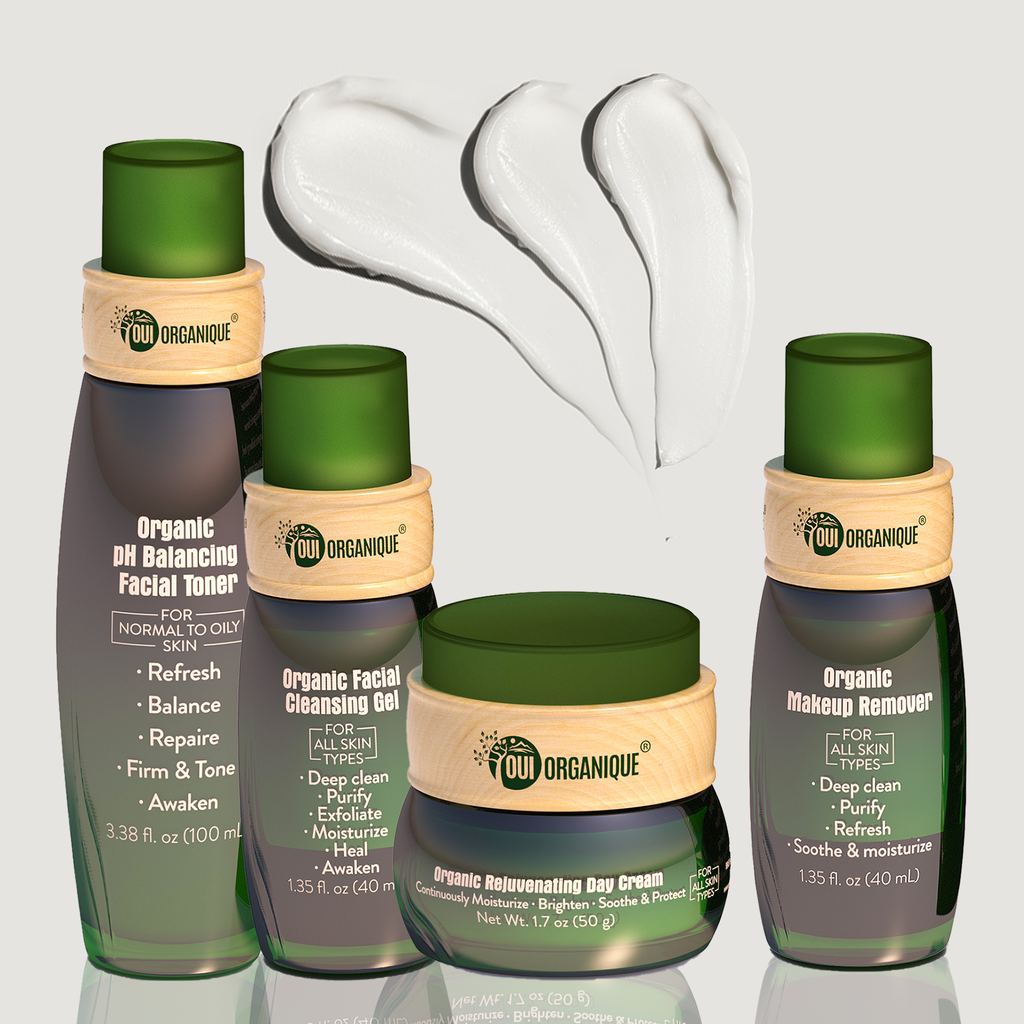 Certified Organic Nourishing Skincare Set -Deep Hydration, Detoxify antiaging Natural sunscreen