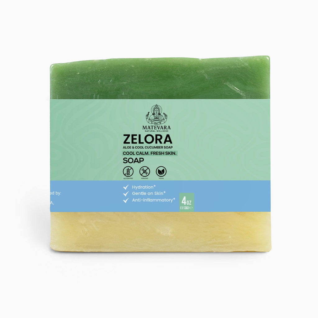 Zelora Aloe & Cool Cucumber Cleansing Bar |Sensitive Skin | 4 oz